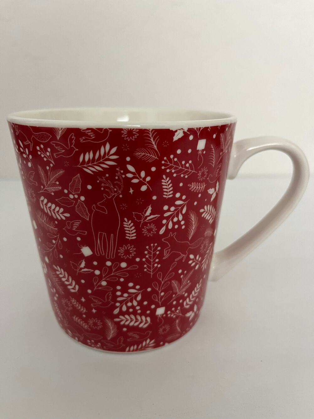 Starbucks 2019 Holiday Woodland Deer Red Mug Scandinavian Nordic Coffee Cup